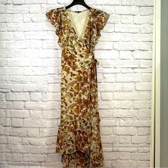 Drew by Anthropologie Floral Wrap Maxi Dress     Size Small - Picture 6 of 12